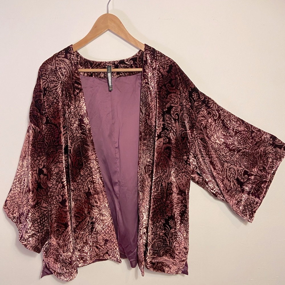 Plenty by Tracy Reece Velvet Drapey Cardigan
